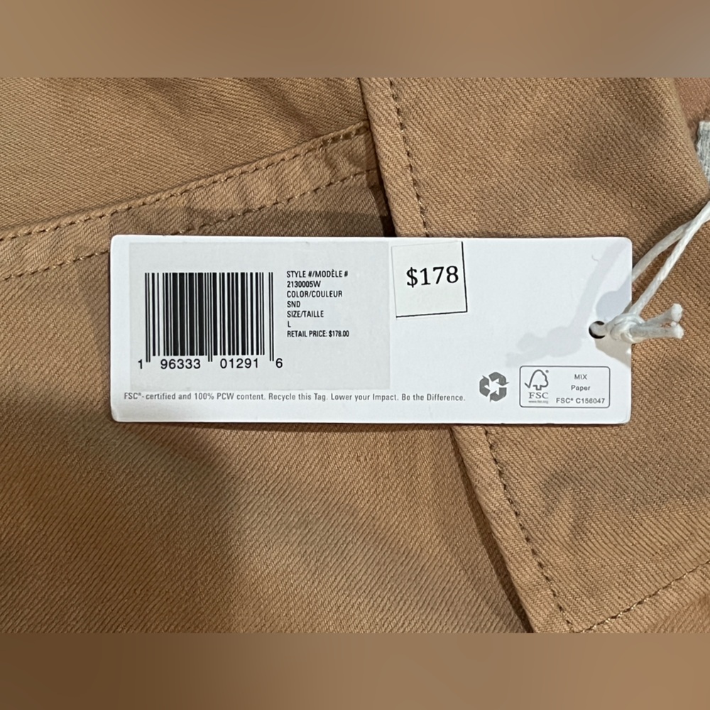 Outerknown STATION Long Sleeve Utility Jumpsuit Sand/Tan Sz L NWT $178 Linen - Picture 11 of 16